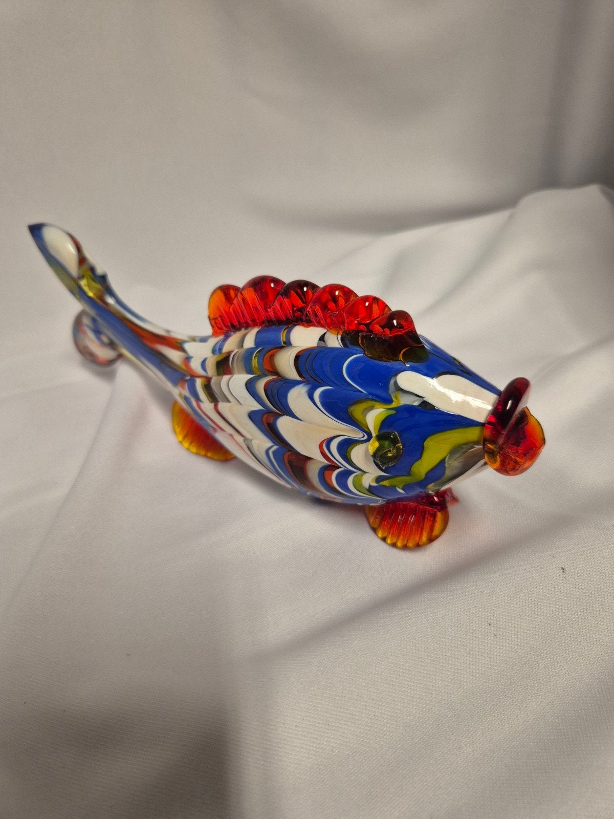 Kleurrijke Murano glazen vis decoratie - Handgemaakt, Antiek en Kunst, Antiek | Glas en Kristal, Ophalen of Verzenden