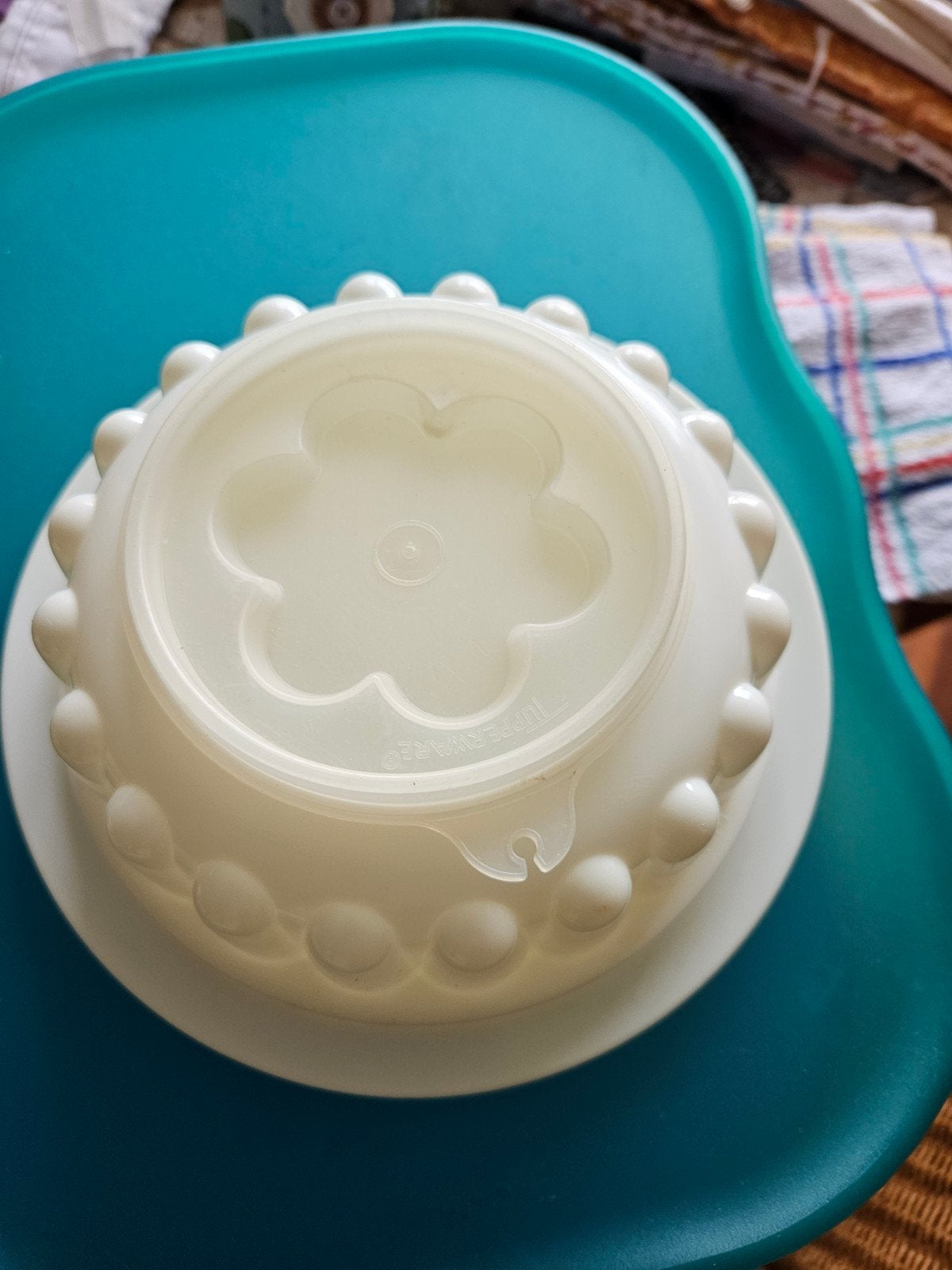 Tupperware puddingvorm met deksel, Gebruikt, Wit, Overige typen, Ophalen of Verzenden
