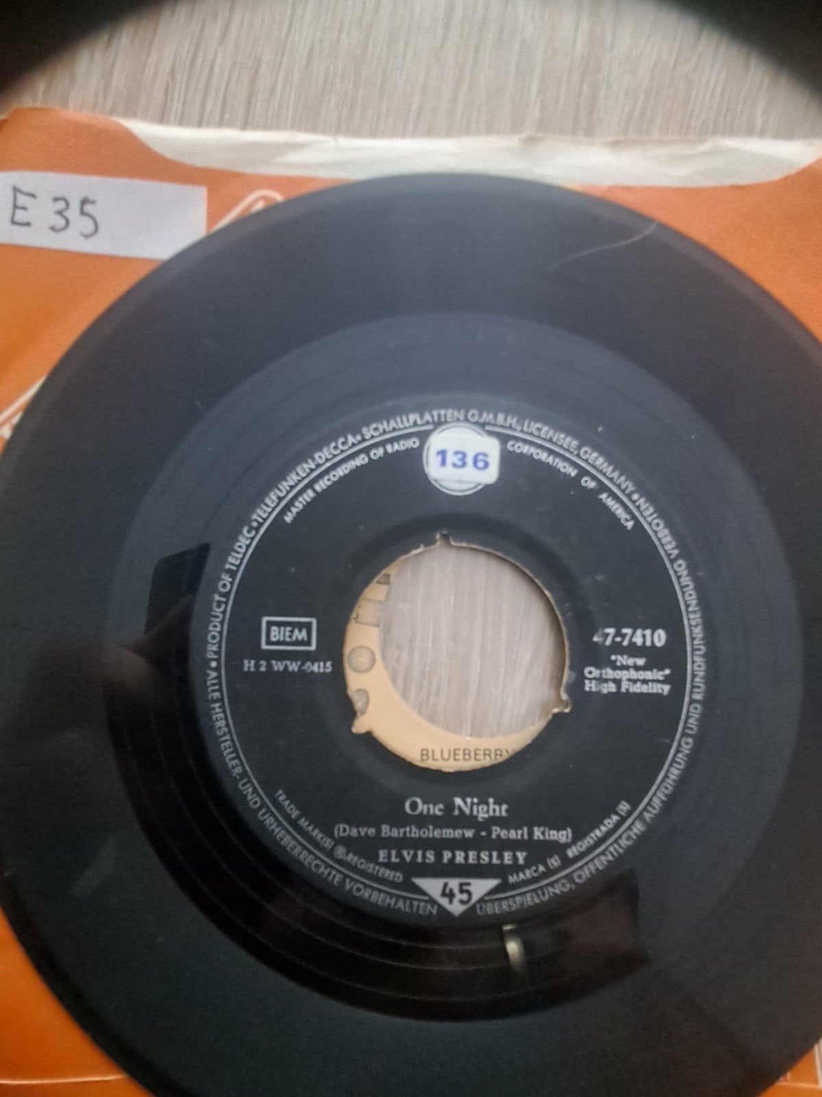 Elvis Presley - One Night 7 inch single, Cd's en Dvd's, Ophalen of Verzenden