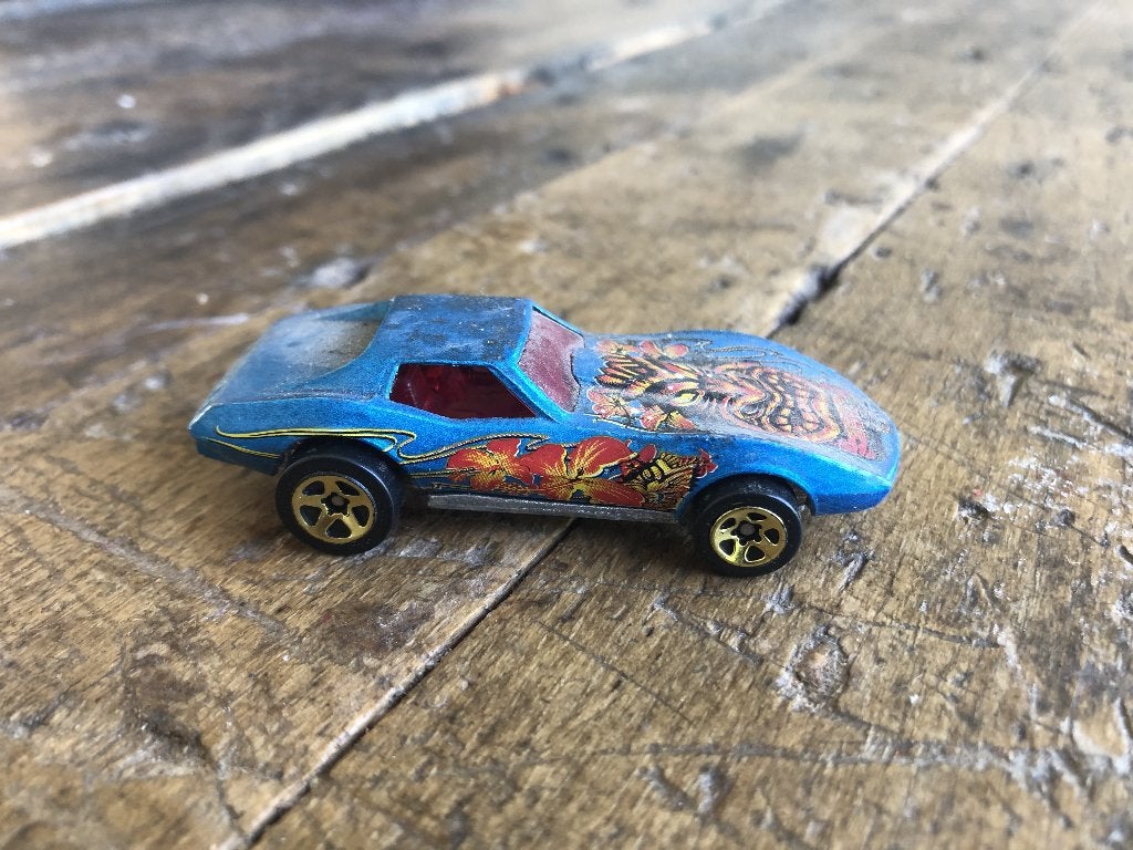 Corvette Stingray Hot Wheels vintage Mattel 1975, Ophalen of Verzenden, Gebruikt, Auto