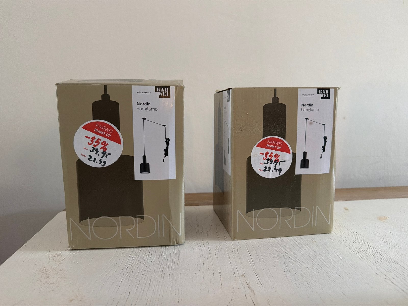 2x Nordin hanglamp (Karwei) - Nieuw in doos, Ophalen, Nieuw, Metaal