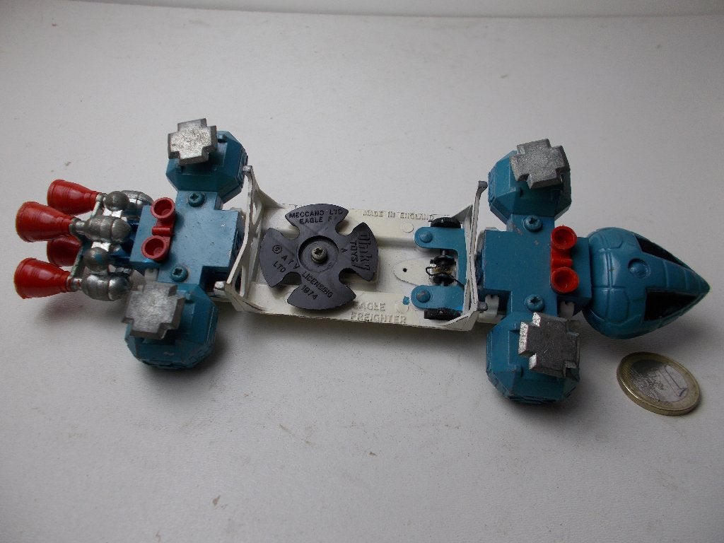 1974 Dinky Toys 360 EAGLE FREIGHTER (Blue) uit SPACE 1999 -A, Ophalen of Verzenden, Zo goed als nieuw, Overige typen, Dinky Toys