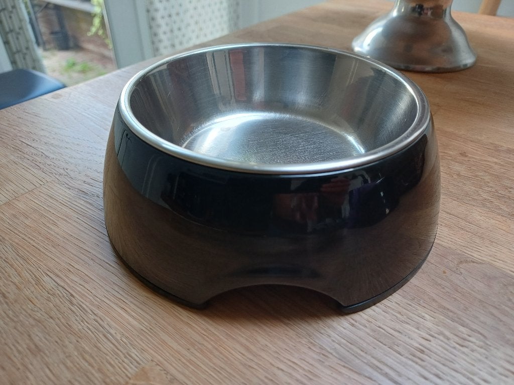 HUNTER melamine voerbak (2x) met uitneembare rvs binnenkom!, Ophalen of Verzenden, Gebruikt