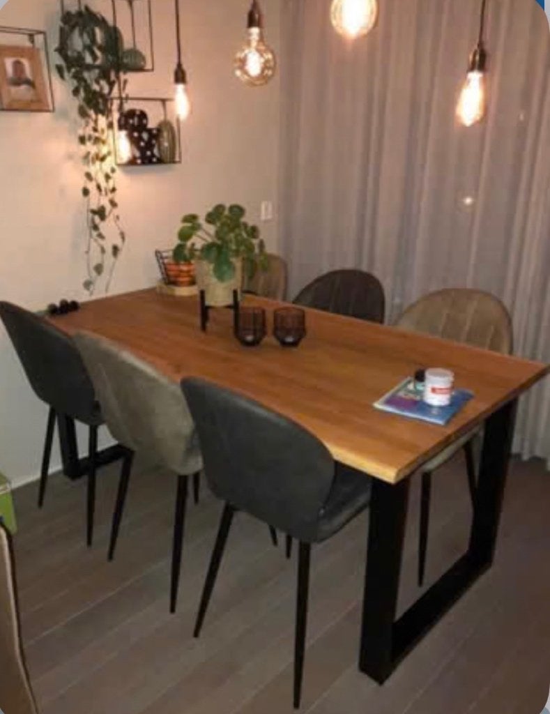 Woood boomstamtafel, Huis en Inrichting, Tafels | Eettafels, Ophalen, Eikenhout, 50 tot 100 cm, Zo goed als nieuw
