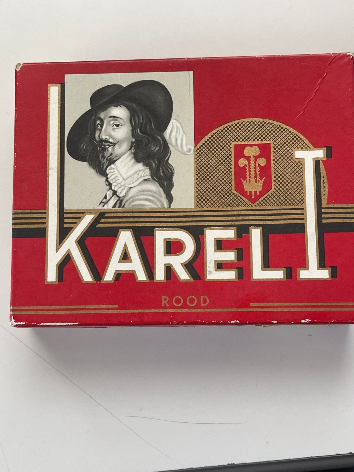 Vintage Karel I sigarendoos - Rood - 20 Senoritas, Ophalen of Verzenden, Gebruikt