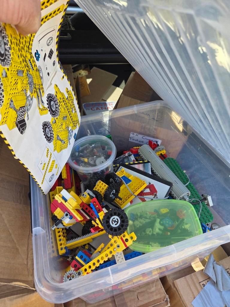 Doos met vintage lego technisch lego en gewone, Ophalen of Verzenden, Gebruikt