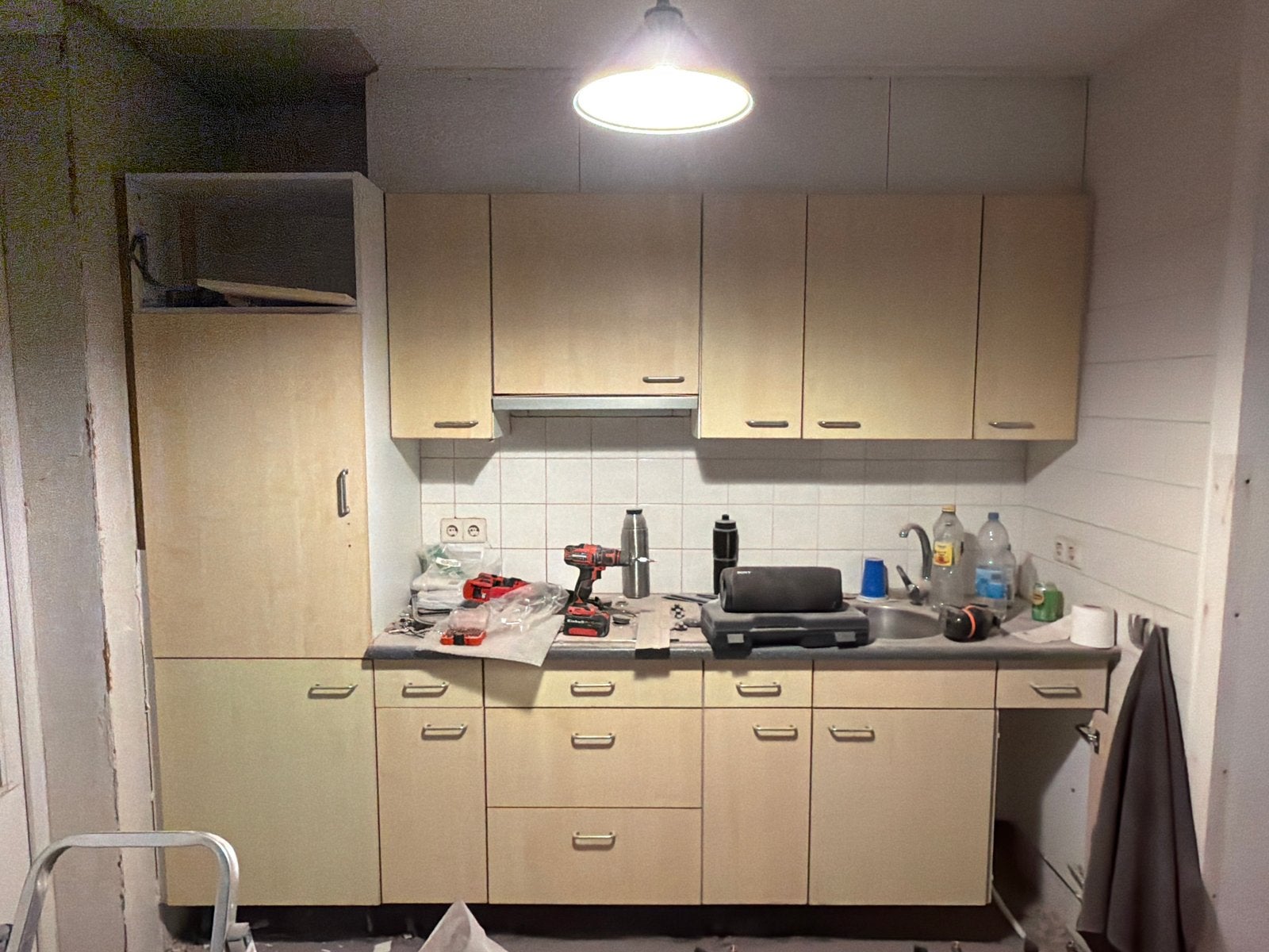 Keuken met boven- en onderkasten, Ophalen, Gebruikt, Overige kleuren, Enkelwandige keuken