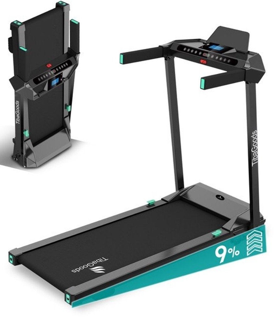 TibaGoods elektrische loopband 12km/h (helling verstelbaar), Sport en Fitness, Fitnessapparatuur, Ophalen, Rug, Nieuw, Metaal