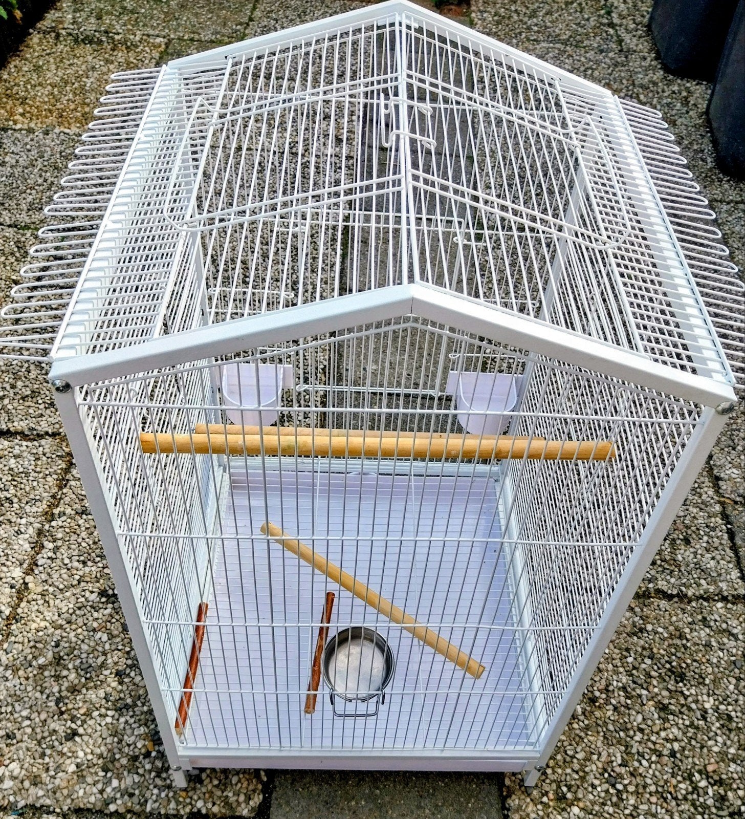 compleet vogel kooi, Dieren en Toebehoren, Vogels | Hokken en Kooien, Ophalen, Zo goed als nieuw, Metaal, Vogelkooi