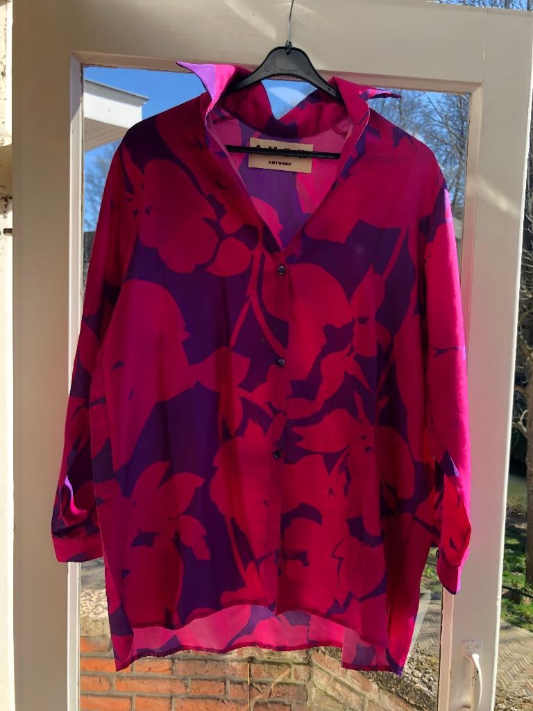 AVDW Antwerp zeer mooie zijden blouse OS nieuwstaat, Maat 38/40 (M), AVDW Antwerp, Overige kleuren, Verzenden