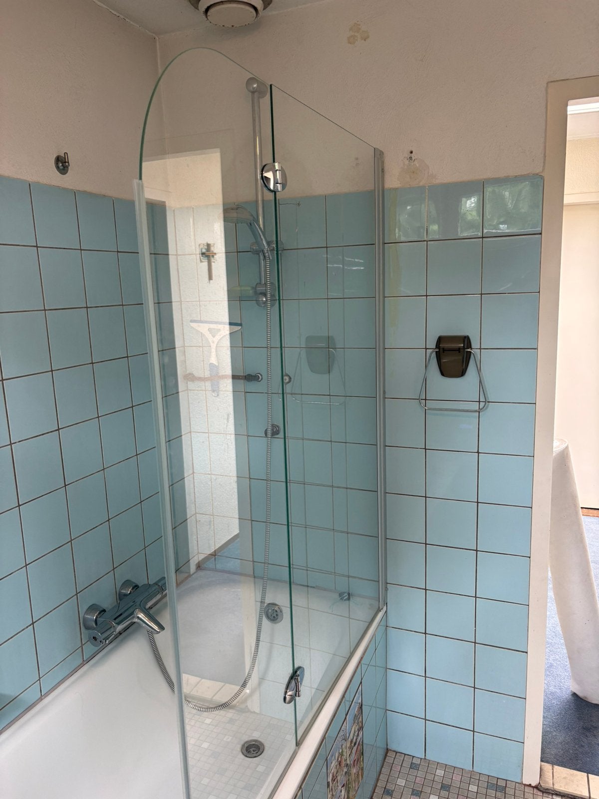 Badvouwwand Schulte komfort helder glas, Ophalen, Gebruikt
