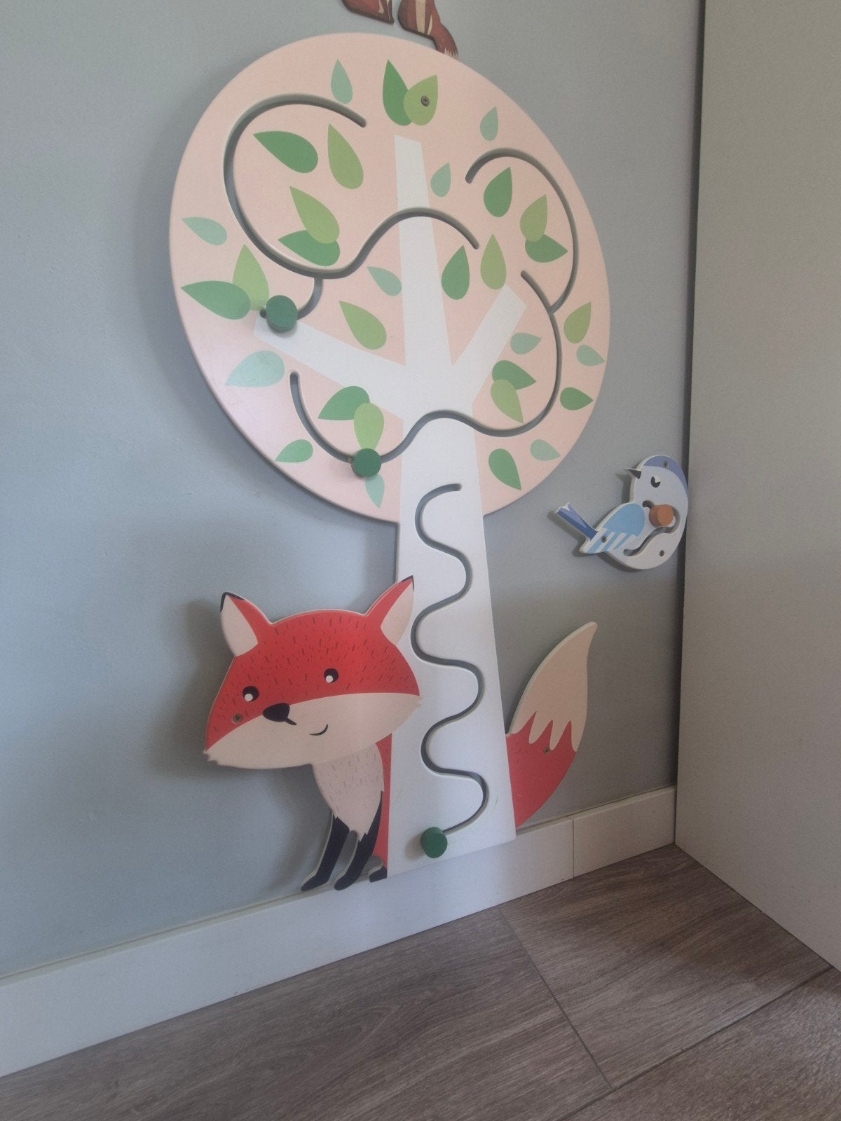 Boxenland Houten Wandspel Vos en Boom + Vogel - Motoriek Spe, Ophalen, Zo goed als nieuw, Overige typen