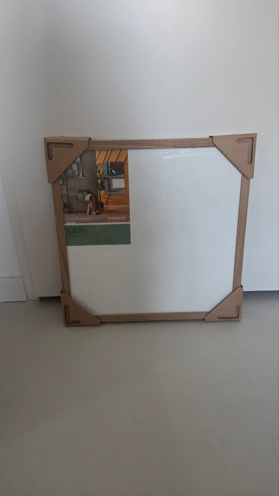 Nieuwe houten fotolijst 40x40 cm met echt glas, Nieuw, Ophalen of Verzenden, Fotolijst, Met glas