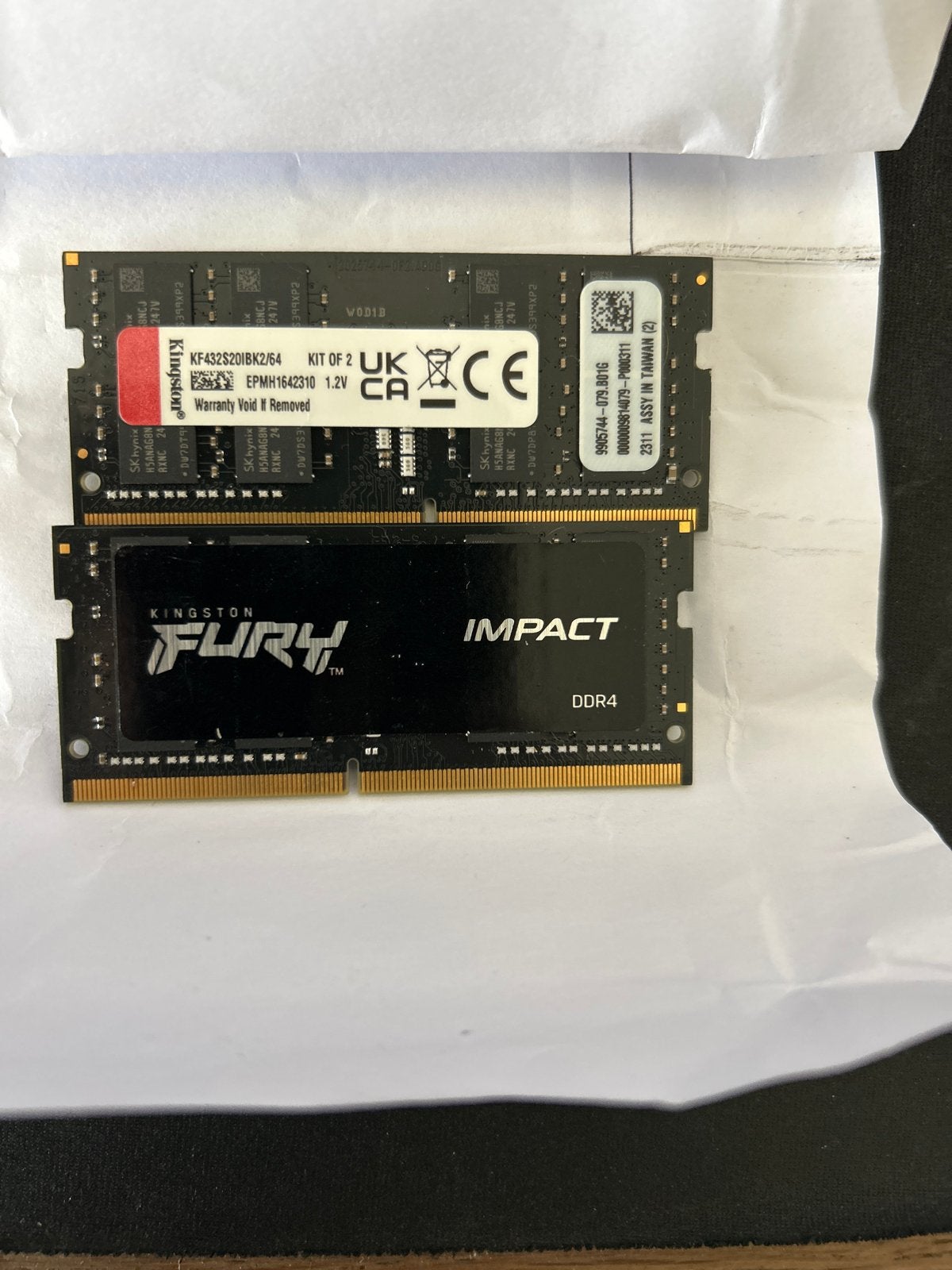 Kingston FURY Impact DDR4 RAM 2x32gb SODIMM, Ophalen, DDR4, Zo goed als nieuw, 64 GB