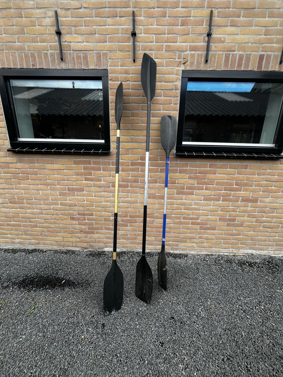 Set van 3 peddels in verschillende maten, Ophalen, Gebruikt, Dubbelbladige peddel