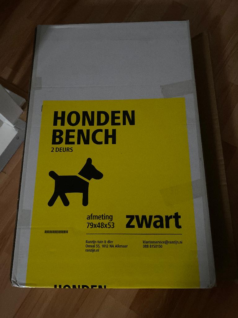 Bench 79 * 48 * 53. Zwart, Dieren en Toebehoren, Ophalen, Zo goed als nieuw