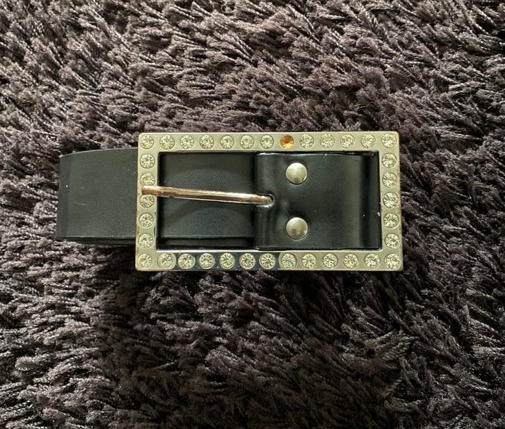 H&M riem zwart leer, 4 cm breed, zo goed als nieuw, H&M, 3 tot 5 cm, Zwart, 90 tot 100 cm