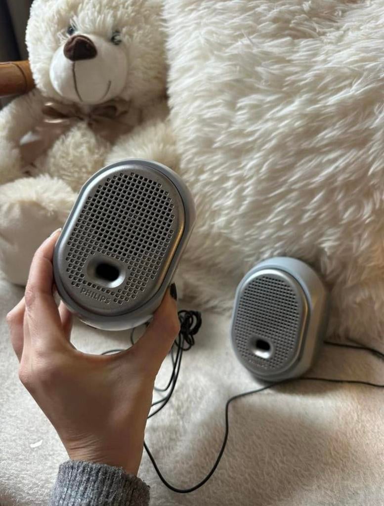 Philips SBC BP019 Stereo Mini Speakers System – Blauw, Computers en Software, Pc speakers, Ophalen of Verzenden, Zo goed als nieuw