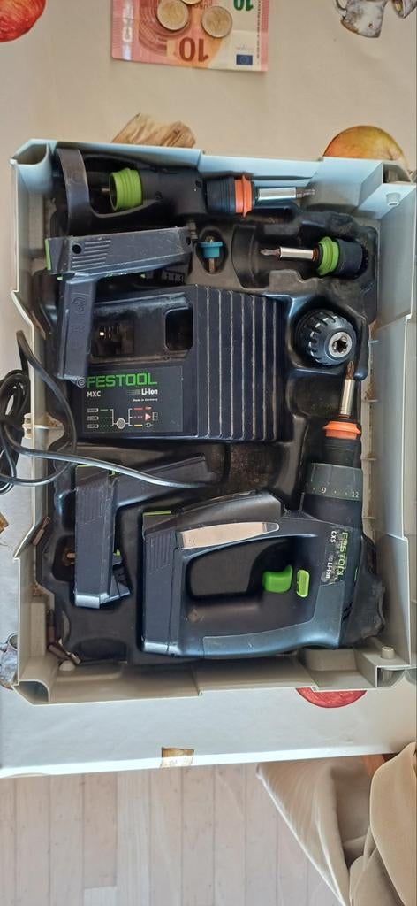 Festool Schroefmachine met accessoires, Ophalen of Verzenden, Gebruikt, Minder dan 400 watt, Boor- en Schroefmachine