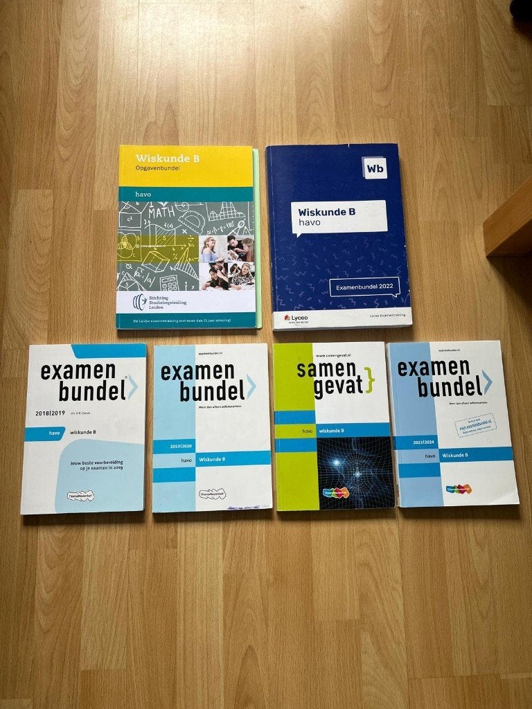 Set Examenbundel & samengevat Wiskunde B HAVO, Ophalen, Zo goed als nieuw, HAVO, Wiskunde B