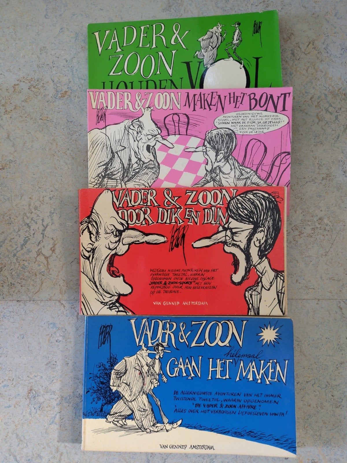 Vader & Zoon stripboeken - 4 delen, Meerdere stripboeken, Ophalen of Verzenden, Gelezen, Peter van Straaten