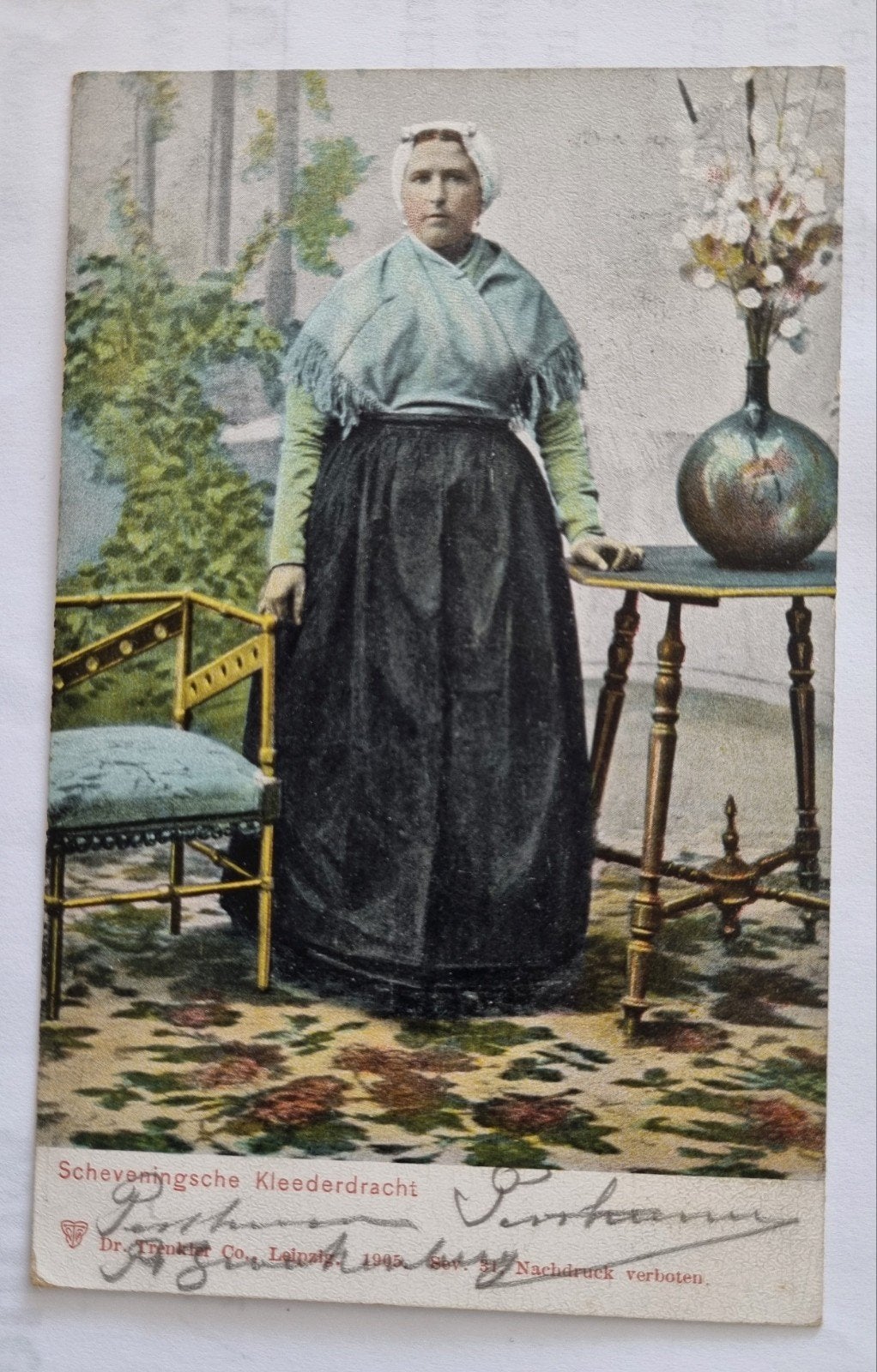 192)Scheveningen Vissersvrouw in klederdracht, Ophalen of Verzenden, Voor 1920, Gelopen