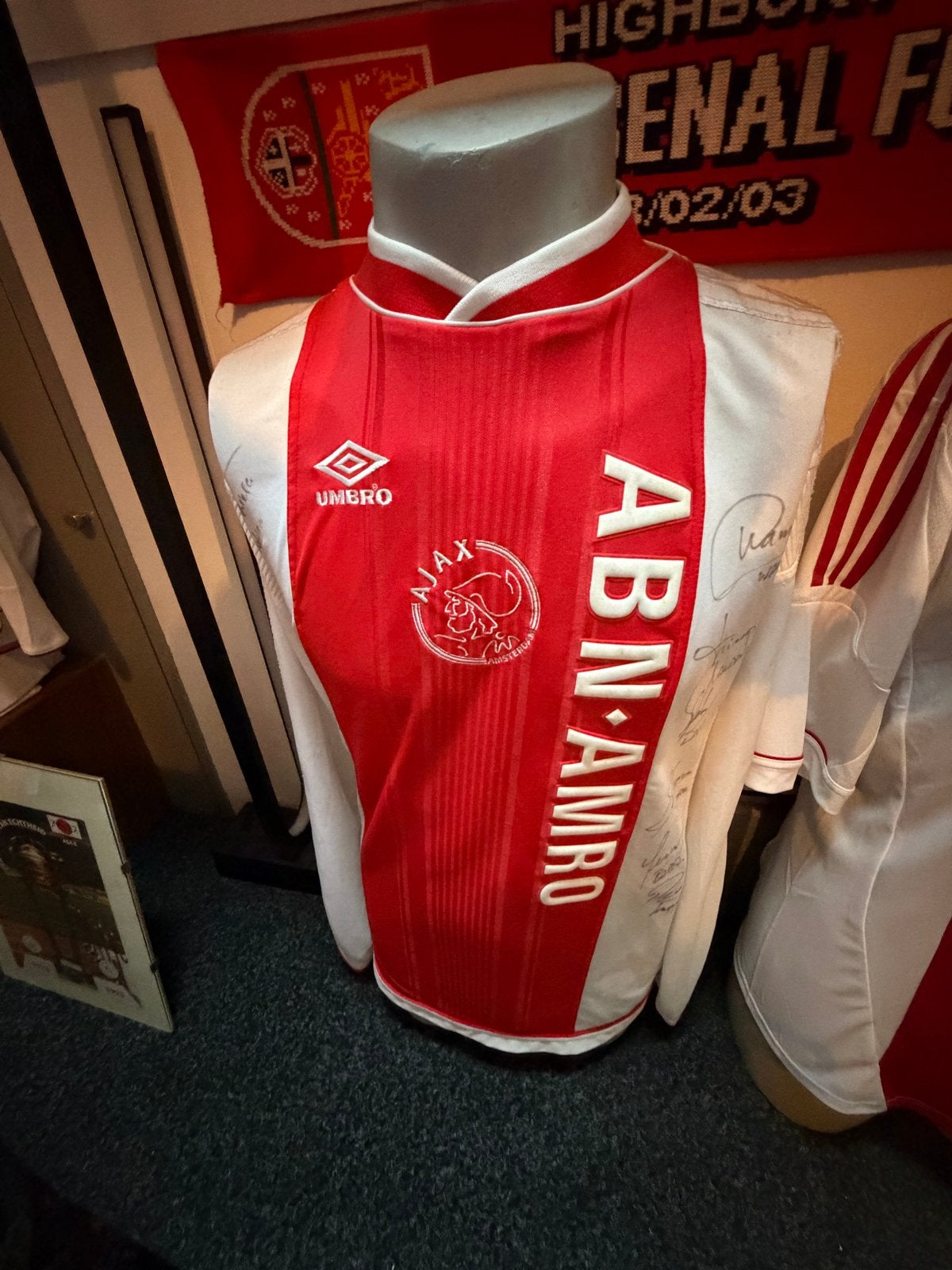 Gesigneerd Ajax thuisshirt 1999-2000 lange mouwen, Ophalen of Verzenden, Zo goed als nieuw, Ajax, Shirt