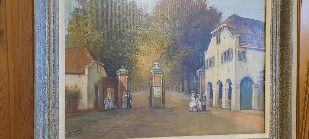schilderij Dirk Kubbe, Antiek en Kunst, Ophalen, Ingelijst