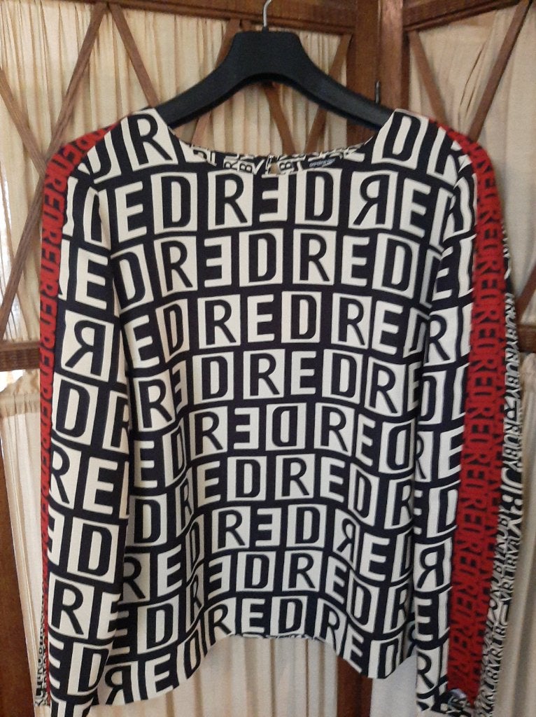 Caroline Biss top met leuke print maat M, Maat 38/40 (M), Zwart, Ophalen of Verzenden, Zo goed als nieuw