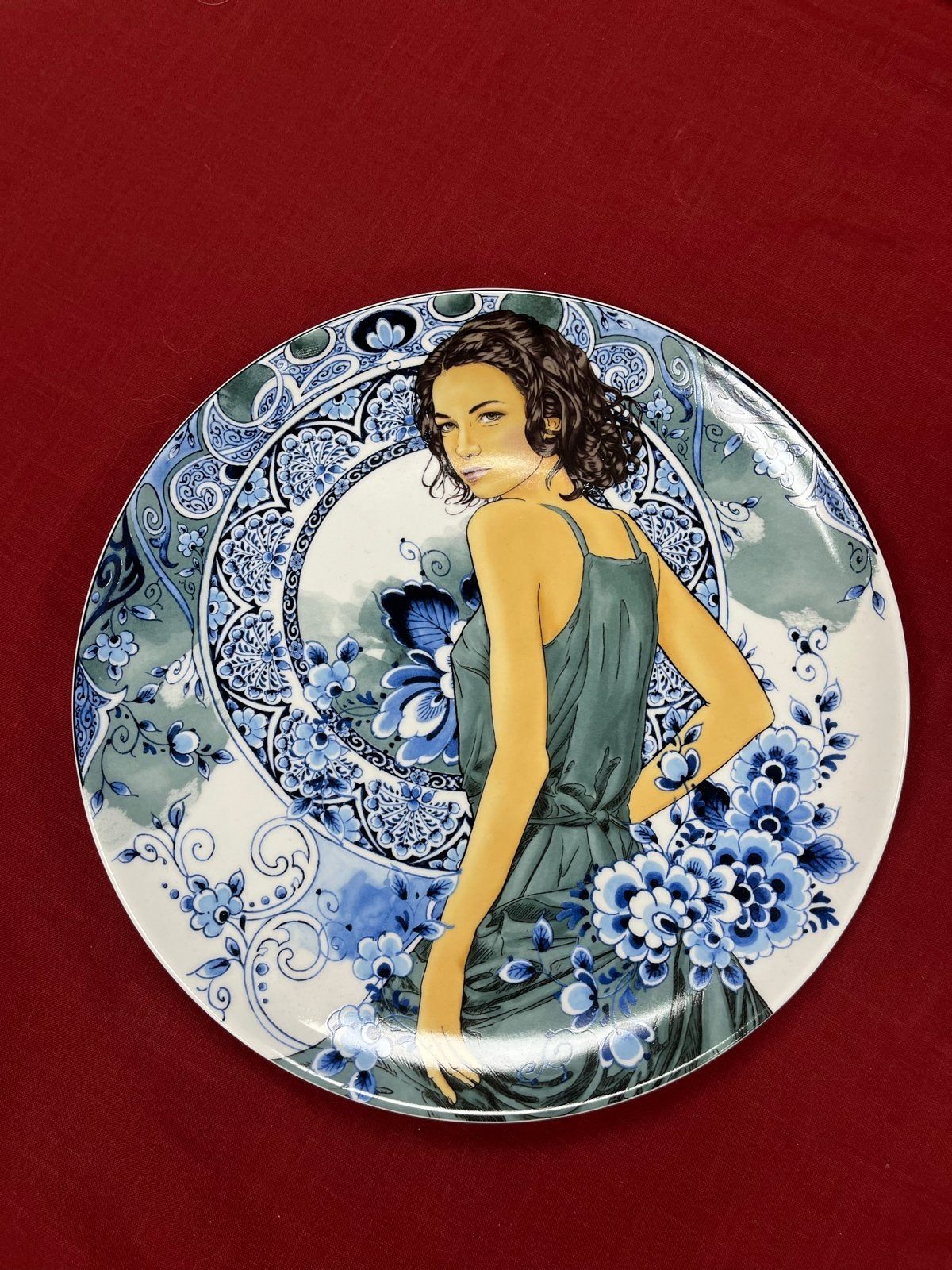 Heinen Delfts Blauw wandborden 'Sarah' en 'Ella', Ophalen of Verzenden