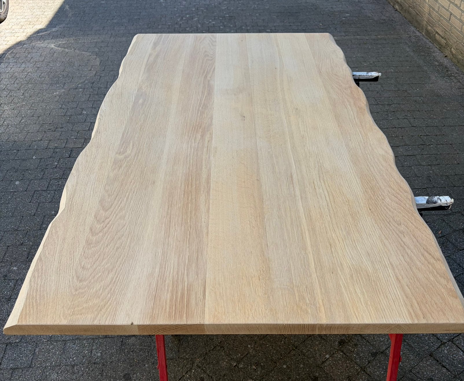Boomstam tafelblad massief eiken 140x80, Huis en Inrichting, Tafels | Eettafels, Ophalen, 50 tot 100 cm, Rechthoekig, Nieuw