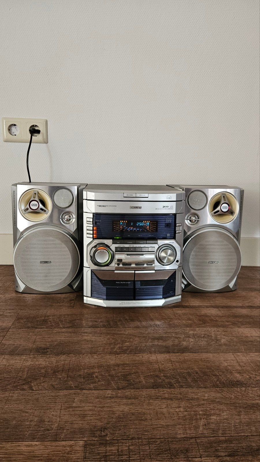 Philips FW-M390 Mini Hifi Systeem met CD, Cassette en Radio, Ophalen, Gebruikt, Tuner of Radio, Philips