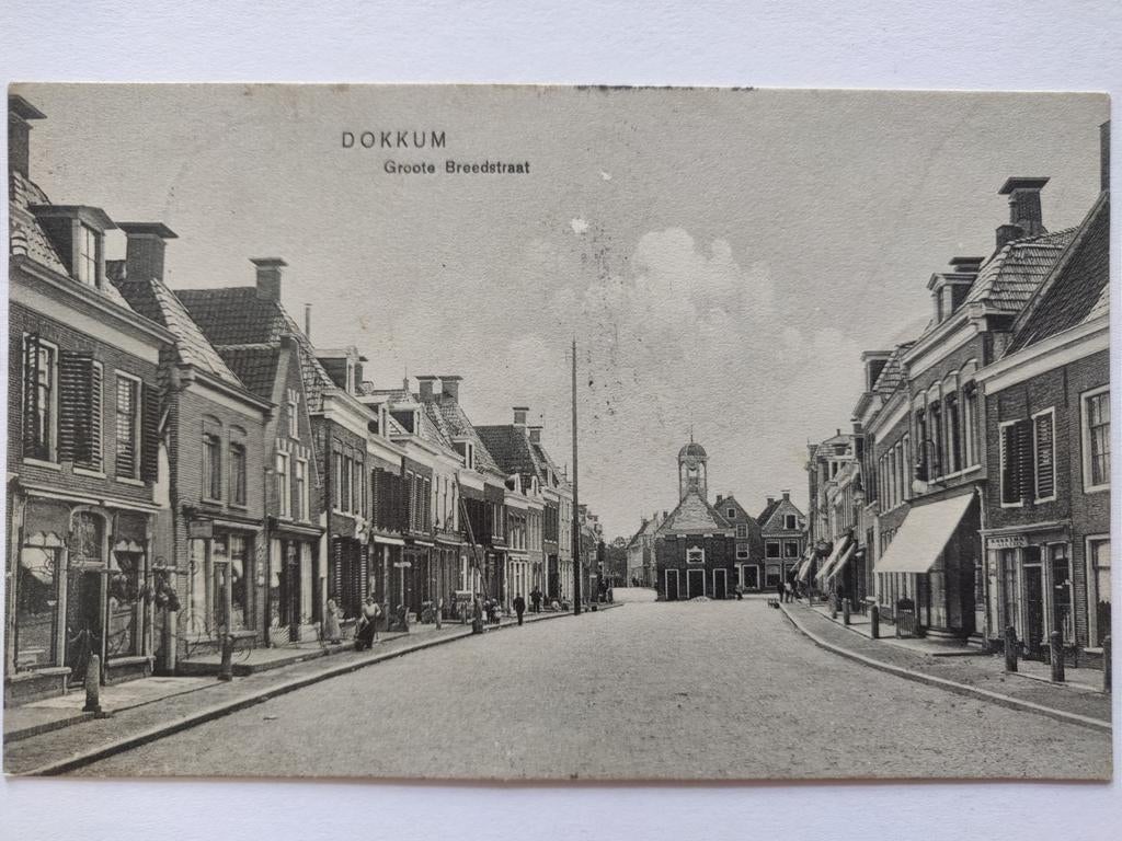 X1394 Dokkum 1909 naar Sneek, Ophalen of Verzenden, Voor 1920, Noord-Holland