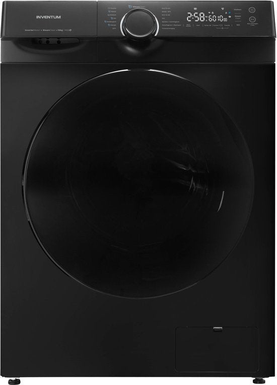 Inventum wasmachine VWM1010B - 10kg - Zwart, 1200 tot 1600 toeren, 10 kg of meer, Inventum Huishoudelijke Apparaten B.V., Ophalen of Verzenden