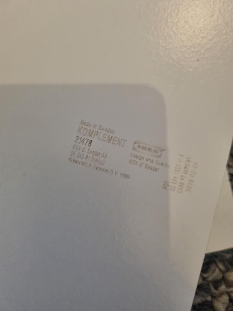 IKEA KOMPLEMENT plank wit, Ophalen, Gebruikt