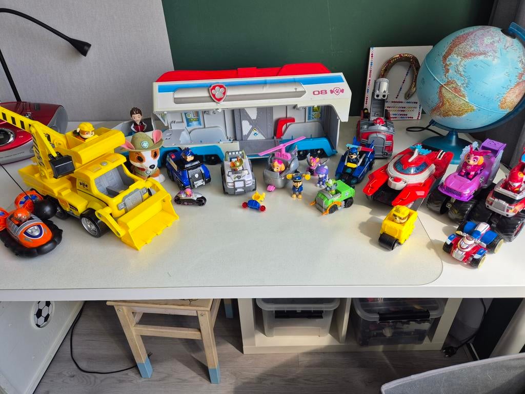 Grote Paw Patrol collectie met voertuigen en figuren, Verzenden, Gebruikt, Jongen of Meisje