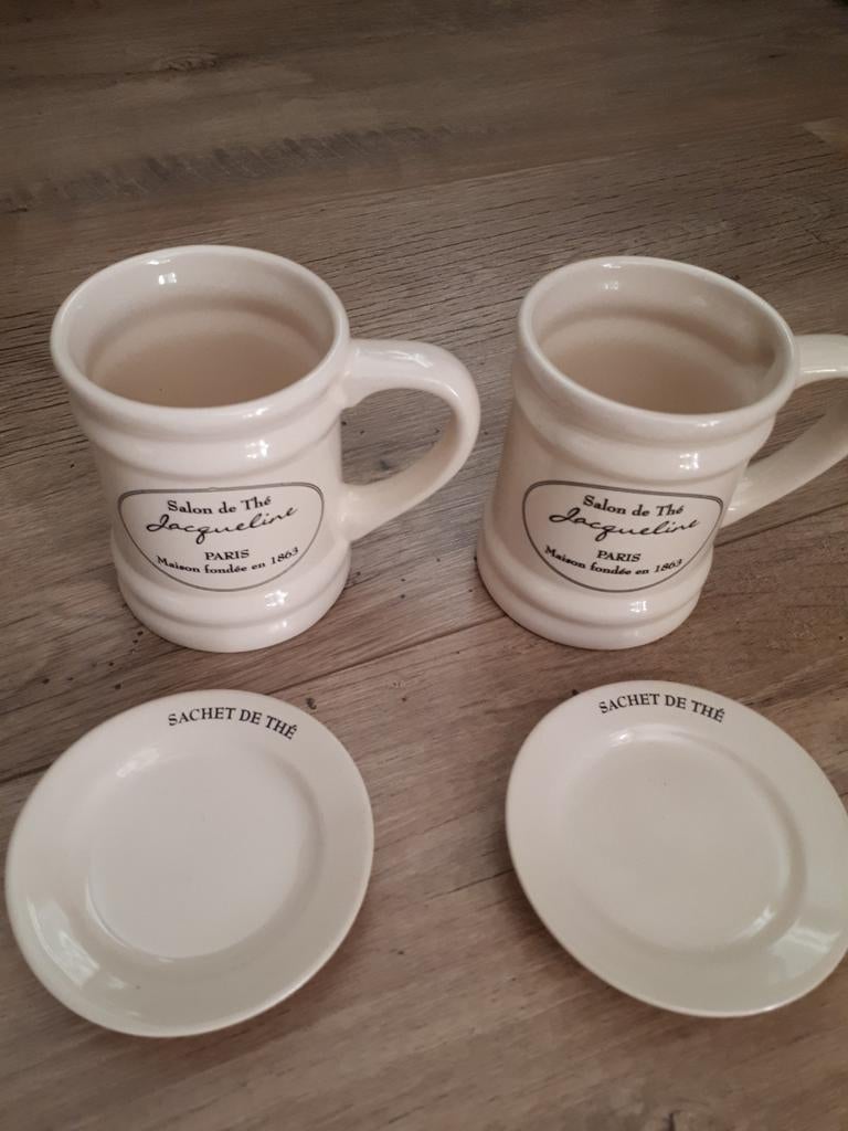 Riviera Maison theemokken met theetips Oude collectie!, Ophalen of Verzenden, Zo goed als nieuw, Overige stijlen, Kop(pen) en/of Schotel(s)