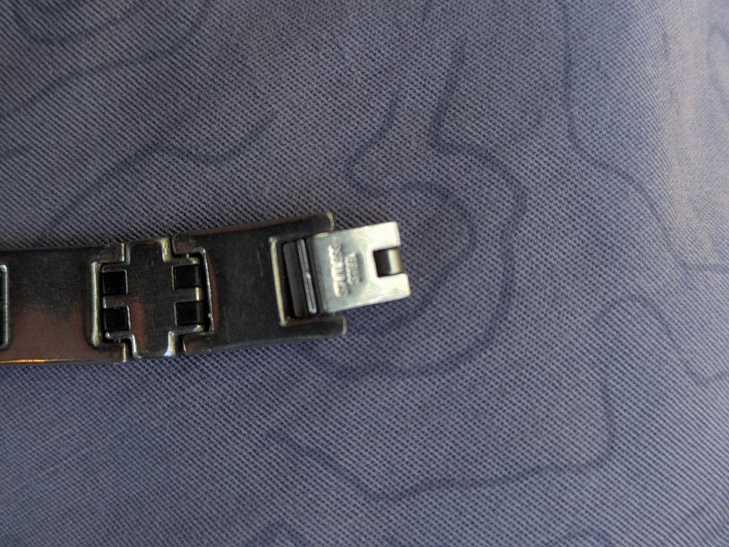 Heren armband Lucardi stainless steel, Verzenden, Gebruikt, Zilver, Staal
