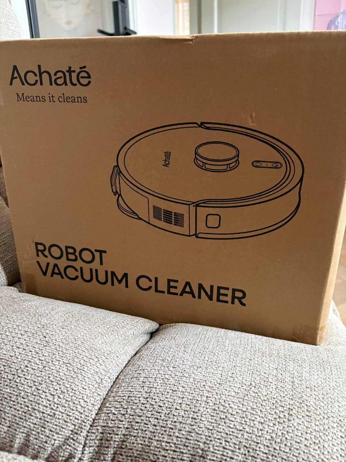 NIEUW: Achaté Robotstofzuiger en Dweil Zelfreinigend Station, Ophalen, Overige merken, Dweilfunctie, Zo goed als nieuw