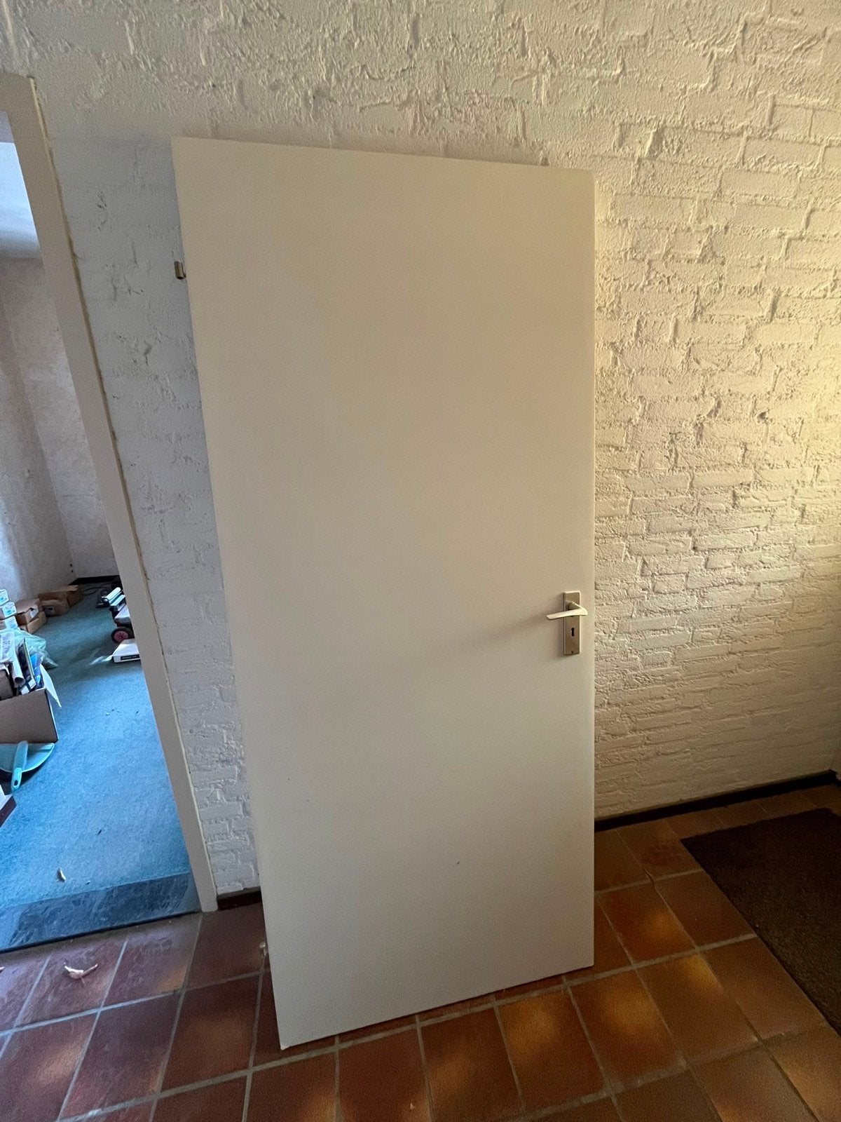 2 vlakke opdekdeuren - 1x rechts, 1x links (201,5x83 cm), Ophalen, Gebruikt, 80 tot 100 cm, Binnendeur