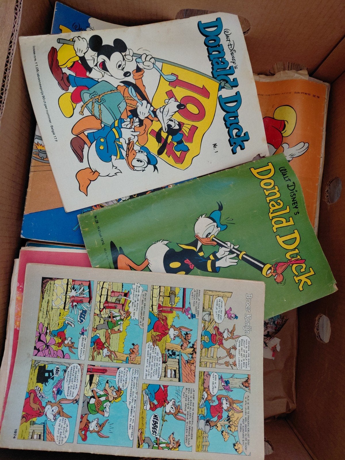 Doos Donald Ducks jaren 70, Meerdere comics, Ophalen, Gelezen, Europa