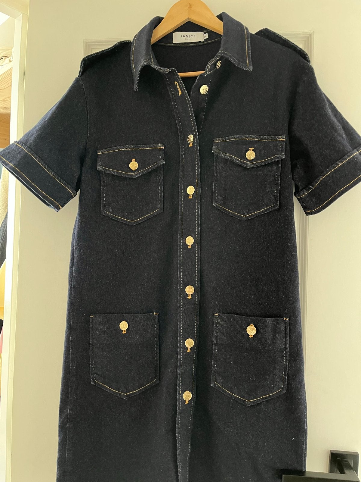 Janice spijkerjurk maat 34 (XS) zo goed als nieuw, Kleding | Dames, Ophalen, Blauw, Zo goed als nieuw, Maat 34 (XS) of kleiner