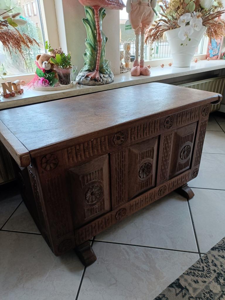 OUDE DEKENKIST / OPBERGKIST, Verzenden, Gebruikt, 50 tot 100 cm, Minder dan 50 cm