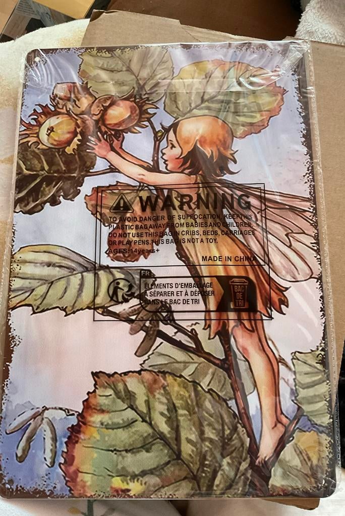 Metalen wandborden met flower fairies - 5 verschillende, Ophalen of Verzenden, Nieuw