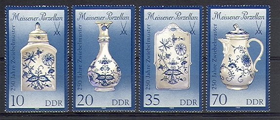 DDR (10) - 3241 t/m 3244 II - porcelein, Verzenden, DDR, Postfris