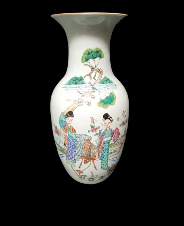 Qing stijl Chinese vaas., Ophalen
