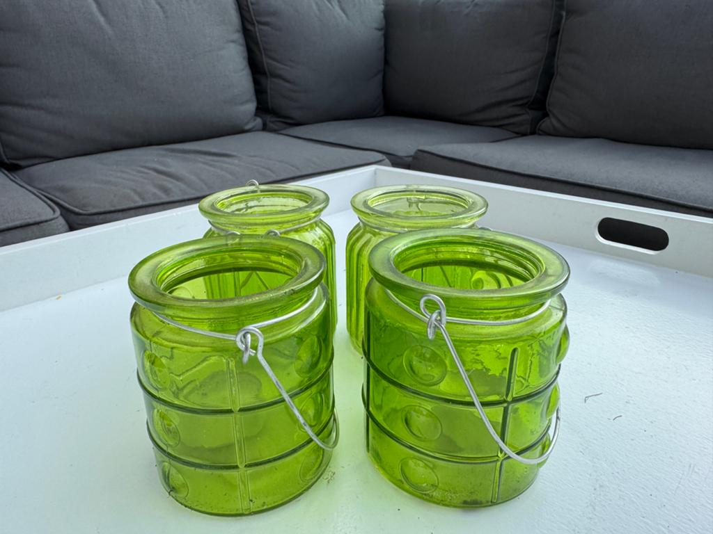 Theelichtjes groen, Ophalen, Groen, Overige materialen, Minder dan 25 cm