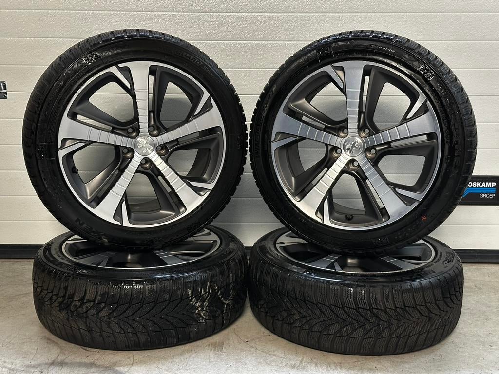 Originele 5x108 18 inch Peugeot 508 Banden & Velgen set 8MM, 18 inch, Gebruikt, Banden en Velgen, 235 mm