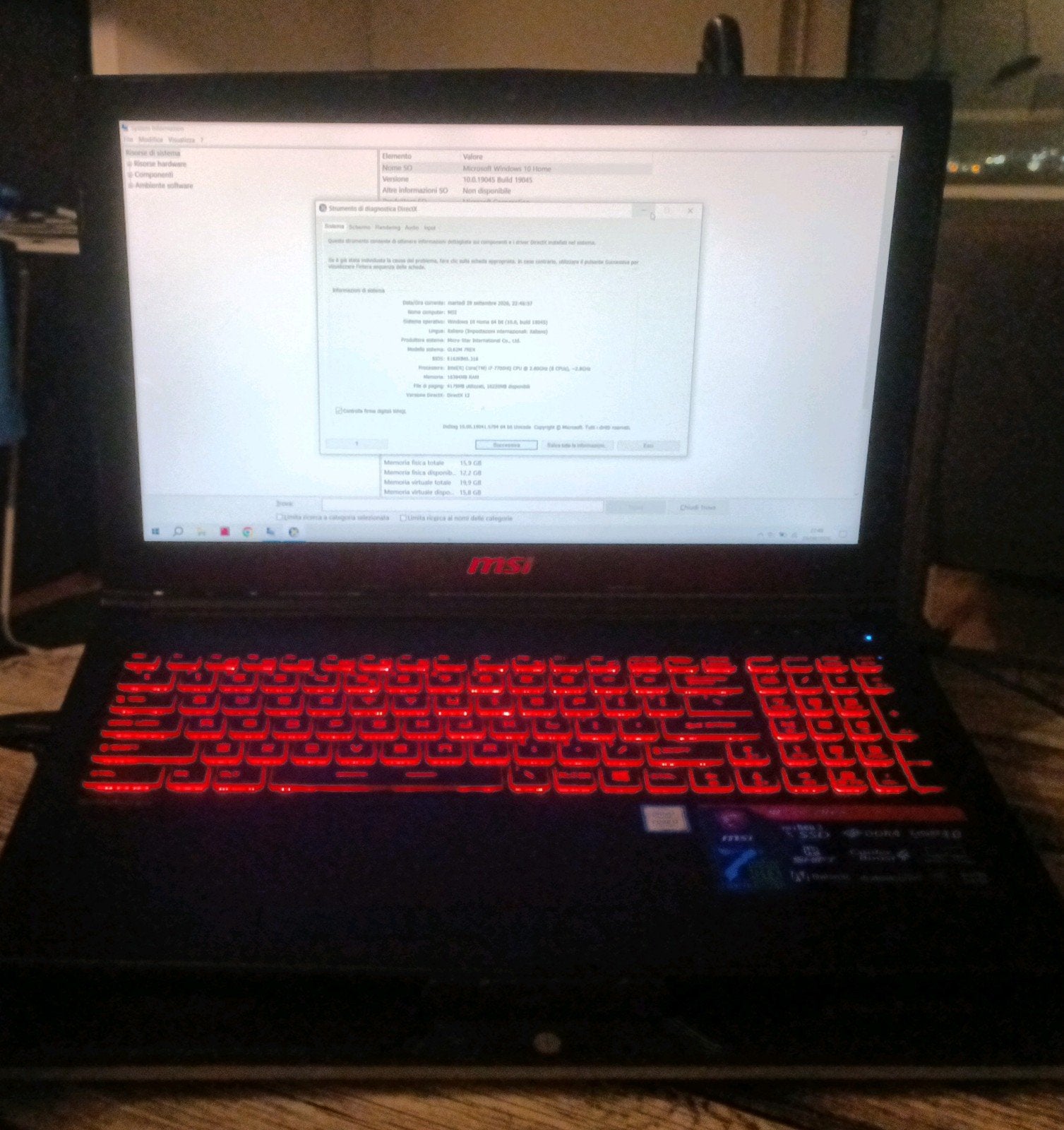 MSI GL62M 7REX Gaming Laptop – 16 GB RAM – GTX 1050 Ti