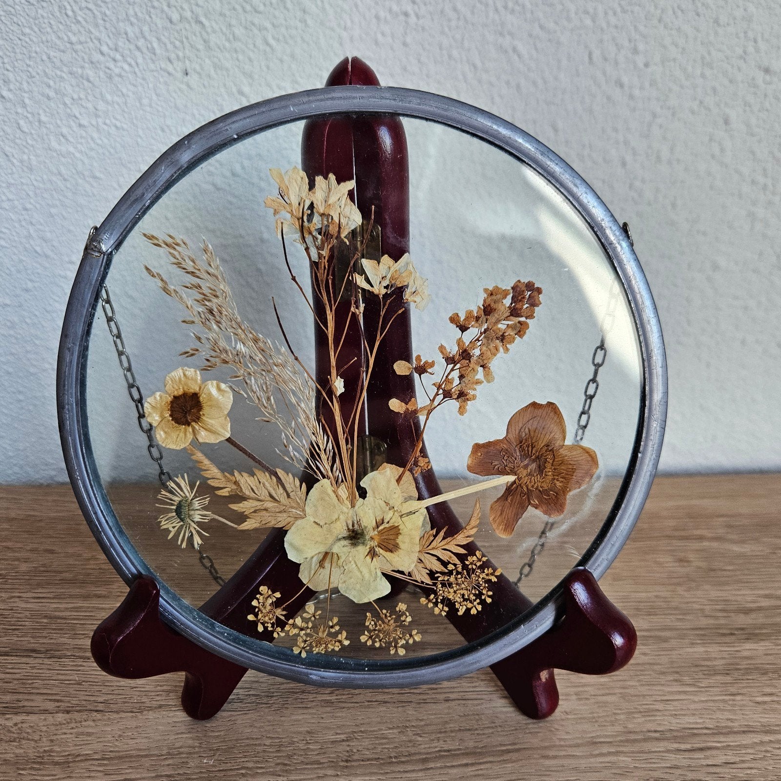 Glas-in-lood met droogbloemen, Verzenden